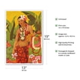 thumbnail image 2 of Lei Vendor - Hawaiian Girl Flower Basket - Shangri-La Restaurant - Vintage Menu Cover by J. Maybra c.1950s - Master Art Print (Unframed) 13in x 19in, 2 of 4