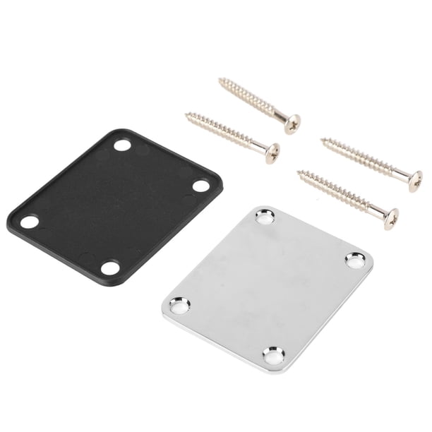 Calza para mástil de guitarra, placa para mástil de guitarra, placa de mástil para guitarra de metal, placa de montaje trasera para junta de mástil de repuesto, muy versátil Jadeshay A