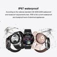 thumbnail image 4 of Injueey Reloj inteligente de carga inalámbrica con auriculares, relojes inteligentes de larga duración con batería táctil redonda completa Relojes inteligentes dorado, 4 of 6