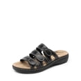 thumbnail image 1 of Sandalias tipo slide ajustables negras para mujer DREAM PAIRS talla 11, 1 of 8