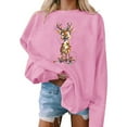 thumbnail image 2 of Frostluinai Christmas Sweatshirts for Women Ugly Graphic Pullover Crewneck Oversized Fleece Sweat Shirts Xmas Holiday Top, 2 of 5