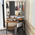 thumbnail image 3 of Decorotika Wood Computer Desk - White & Walnut, 3 of 3