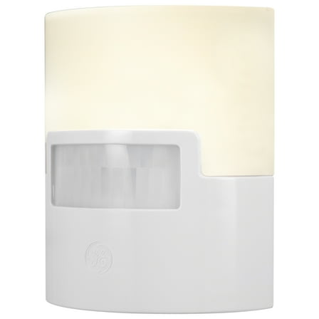 GE UltraBrite Motion-Activated LED Night Light, 40 Lumen, White, 12201