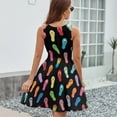 thumbnail image 6 of Colorful Flip Flops Sleeveless Dress Women Summer Evening Dresses Ladies Sundress, 6 of 7
