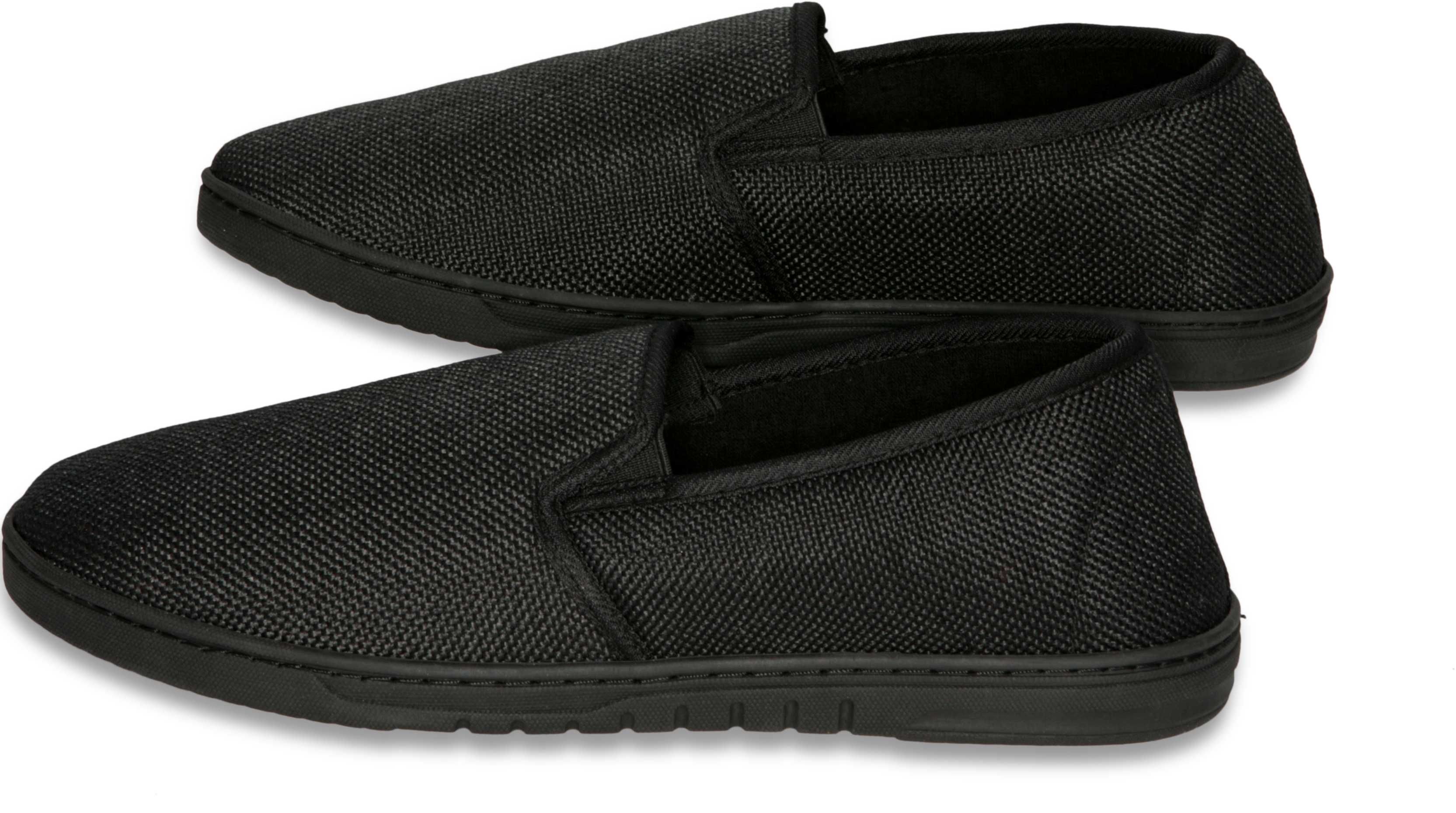 Deluxe Comfort Men's Memory Foam Slipper, Size 11-12 - Suede Vamp Checkered Lining - Memory Foam Insole - Strong TPR Outsole - Mens Slippers, Black - image 4 of 5