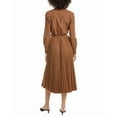 thumbnail image 2 of Derek Lam womens  10 Crosby Kenza Pleated Midi Dress, 0, Brown, 2 of 3