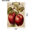 thumbnail image 2 of Coolnut Acrylic Clipboards with Low Profile Clip, A4 Standard Size 9" x 12.5" File Holder for Writing Drawing, Clip Boards for Doctors Offices, Vintage Apples Gifts, 2 of 7