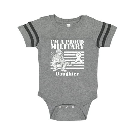 

Inktastic Proud Military Daughter Red Friday Gift Baby Girl Bodysuit