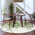 thumbnail image 3 of Round Area Rug 6 Ft, Sage Green Gradient Washable Non-Slip Circle Carpet for Living Room/Bedroom, Abstract Polka Dots Vintage Modern Art Low-Profile Indoor Mats Collection Rugs for Residential, 3 of 8