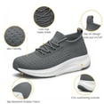thumbnail image 6 of vibdiv Mens Walking Shoes Non Slip Running Shoes Slip on Lightweight Breathable Sock Shoes Athletic Workout Gym Sneakers Grey Size 8, 6 of 9