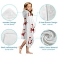 thumbnail image 7 of White Christmas Santa Pattern Hooded Bath Towel，50"x30" for Ages 3 To 12 Kids, Quick Dry Lightweight Soft Microfiber Hood Beach Towel Cover Up for Kids, 7 of 7