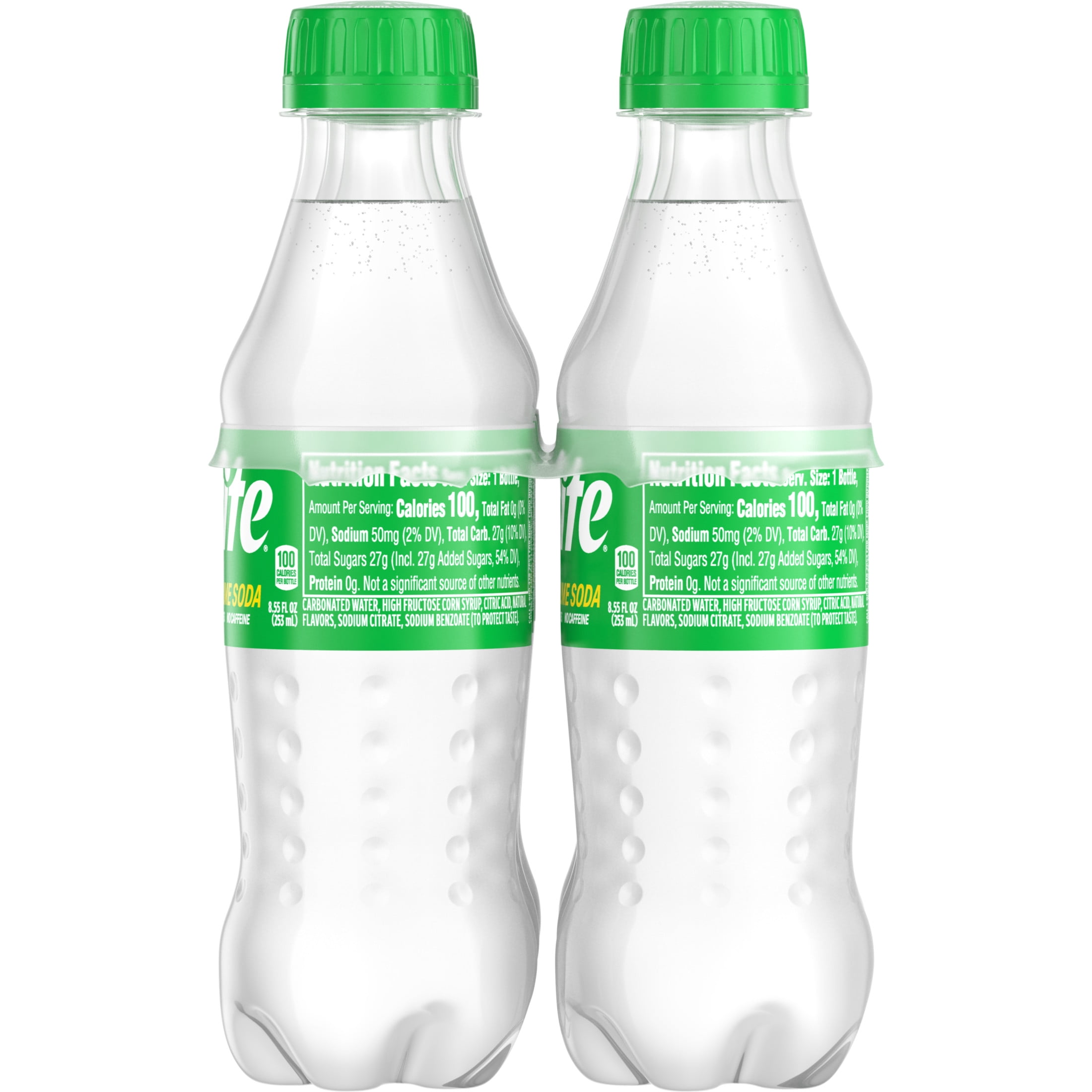 (4 pack) Sprite Lemon-Lime Caffeine Free Soda Pop Bottles, 8.55 fl oz, 6 Pack