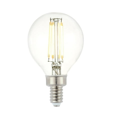 

2PC Westinghouse 3.8W G16-1/2 Filament LED Dimmable Clear 2700K E12 (Candelabra) Base 120 Volt Box / Each