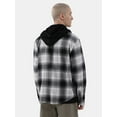 thumbnail image 2 of No Boundaries Men's & Big Men's Hooded Long Sleeve Flannel Shirt, Sizes XS-5XL, 2 of 4