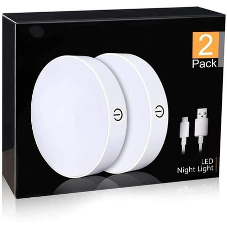 

SMATIS Dimmable Touch Lights Wireless and Battery Rechargeable Tap Lights Adjustable Brightness Magnet Portable LED Puck Night Lights for Cabinet Wardrobe Counter Kitchen Bedroom (2 Pack)
