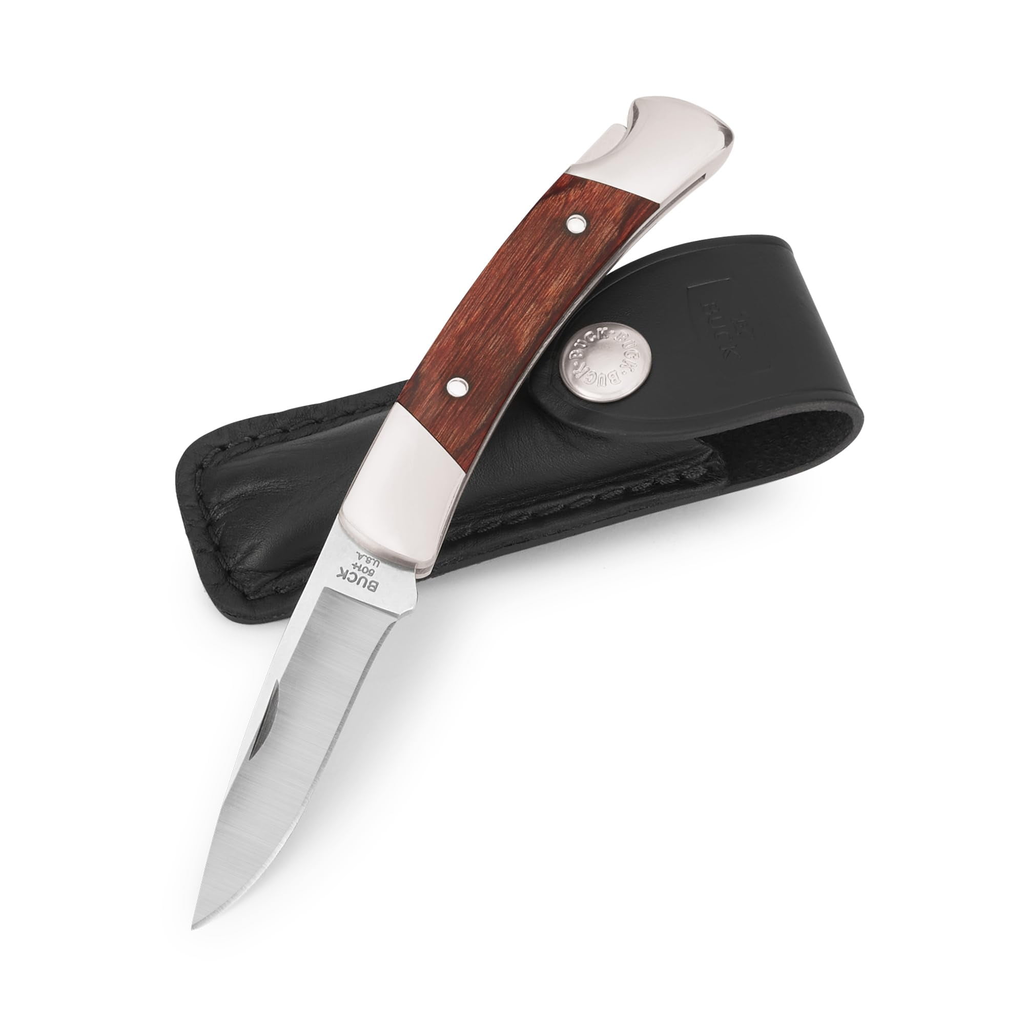 Buck Knives 501 Squire Folding Pocket Knife with Leather Sheath