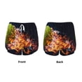 thumbnail image 3 of Cauagu Tennis Ball In Fire1 Print Women's 2 in 1 Running Shorts Athletic Workout Gym Yoga Shorts Running Shorts for Women-XX-Large, 3 of 7