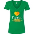 thumbnail image 3 of Inktastic Key West Florida Orange in Heart Women's V-Neck T-Shirt, 3 of 5