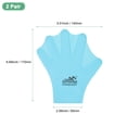 thumbnail image 3 of Uxcell 2 Pair Silicone Swimming Gloves Webbed Finger Frog Type Small Gloves Blue, 3 of 7