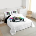 thumbnail image 3 of jejeloiu Speed Game Twin Comforter Sets,Racing Motor Biker Bedding Set For Men Women Reversible 2-Piece, 3 of 8
