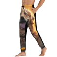thumbnail image 3 of Xecao Sunset Daisy Dog Print Active Tech Joggers for Men, Mens Sweatpants Lounge Pants with Pockets-Medium, 3 of 5