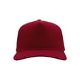 thumbnail image 2 of Top Headwear Mens Cotton Twill Trucker Hat - 5 Panel Snapback Cap, Red, 2 of 4