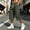 Army Green-B, variant on Men's Elastic Waist Drawstring Baggy Capri Sweatpants, Solid Color Casual 3/4 Joggers Long Athletic Workout Shorts with Side Pockets Black-B