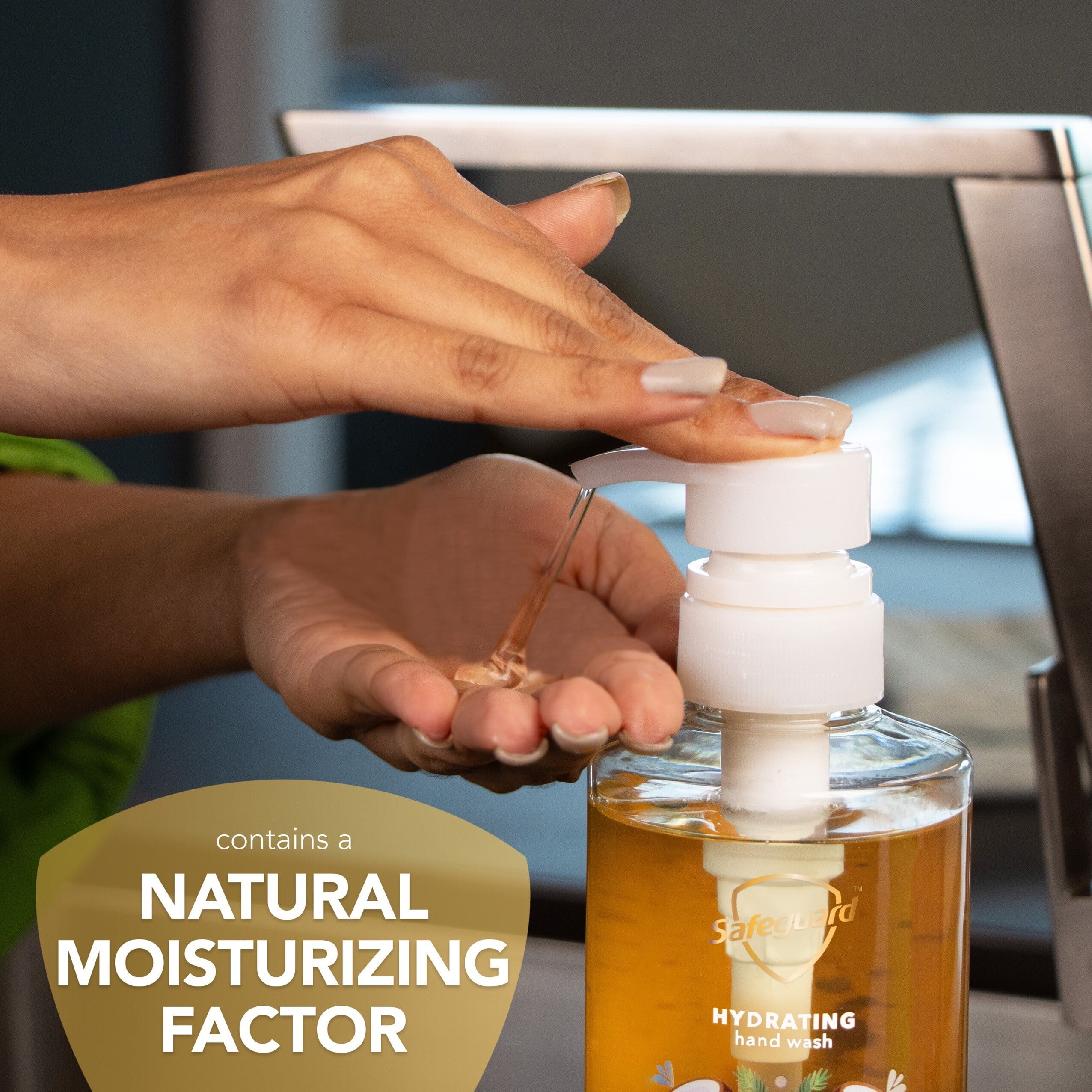 (4 pack) Safeguard Liquid Hand Soap Nourishing Notes of Coconut, 15.5 fl oz