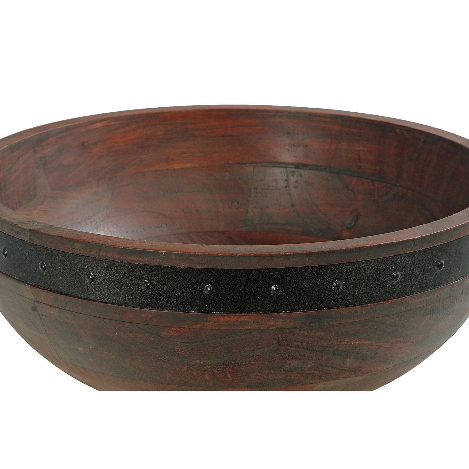 IH Casa Decor En Bois Acacia Gris Avec Bol À Salade Gunmetal Riveté W Manche