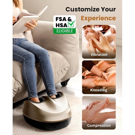BOB AND BRAD Foot Massager with Soothing Heat & Remote, Deep Kneading Foot Massager, Heated Electric Feet Massager Machine for Neuropathy,Shiatsu Deep Kneading Foot Care