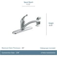 thumbnail image 5 of Moen 7430 Chateau One-Handle Low-Arc Kitchen Faucet, Chrome, 5 of 6