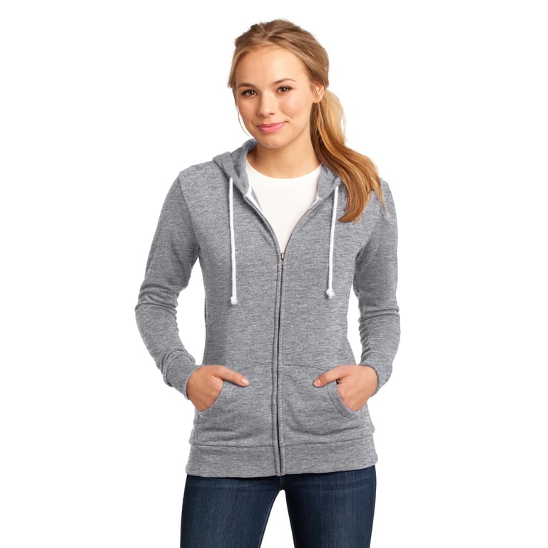 District - Juniors Core Fleece Full-Zip Hoodie DT290 - Walmart.com