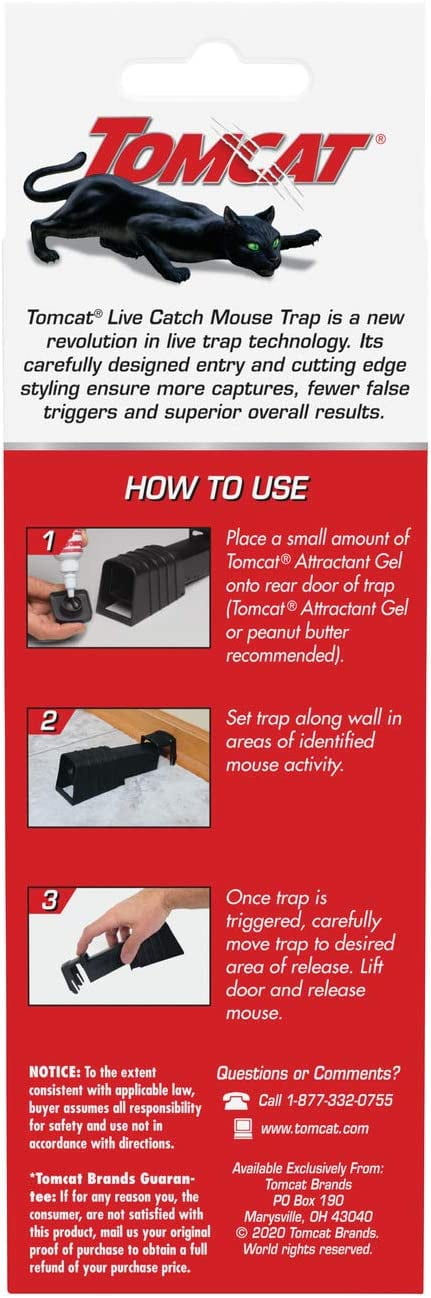 Tomcat 0362010 Single Live Catch Non Toxic Reusable Mouse Trap - Quantity of 12