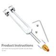thumbnail image 6 of OUNONA  Tuning Fork Feet Metal DIY Aluminum Repair Part Student Golden, 6 of 8