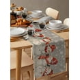 thumbnail image 6 of Gray Christmas Burlap-Cotton Table Runner 90 Inches Long,Snowman Xmas Snowflake Rustic Farmhouse Table Runners,Outdoor Dining Tablecloths Decor for Baby Shower/Party/Wedding 13x90, 6 of 9