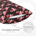 thumbnail image 3 of Uemuo New Year Flamingo Print Throw Pillow Case – Cozy & Soft Cushion Cover, Hypoallergenic Pillow Case for Sleeping, Perfect for Women with Envelope Closure-14"x20", 3 of 6