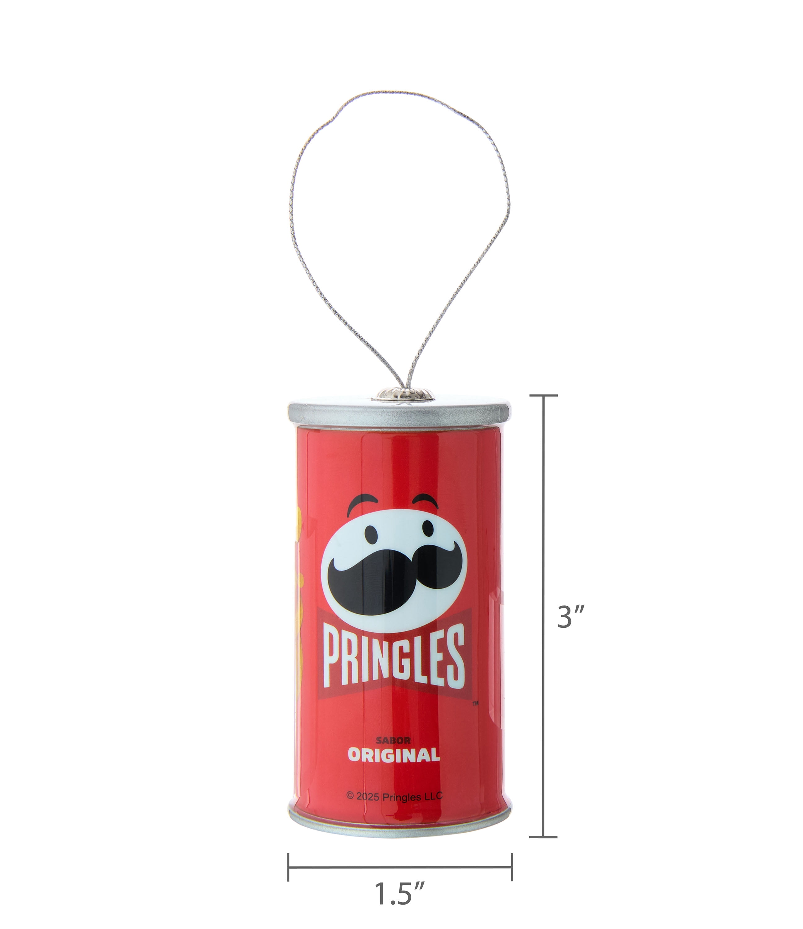 Pringles Grab and Go Decoupage Holiday Ornament, Red, Plastic