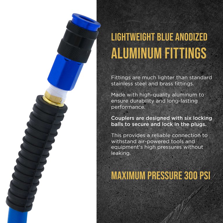 Master Elite Series 8 Piece Universal Air Hose Quick Push Connect Coupler Set with 1/4\" NPT Female Threads - Accepts 3 Common Plugs Types, I/M Industrial, T Auto, A ARO - Compressor Master Elite Series 8 Piece Universal Air Hose Quick Push Connect Coupler Set with 1/4\" NPT Female Threads - Accepts 3 Common Plugs Types, I/M Industrial, T Auto, A ARO - Compressor