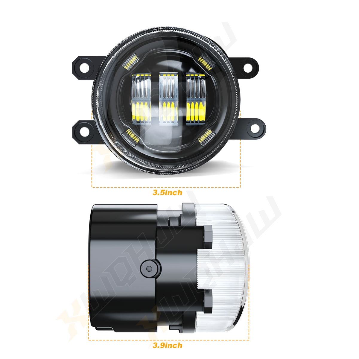 For 2011-2017 Toyota Sienna Clear Lens Front LED Bumper Fog Lights Lamp Assembly