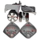 thumbnail image 3 of Conjunto de Ruedas de repuesto para equipaje maleta carrito de viaje 2 unidades A78 gris perfecl, 3 of 5