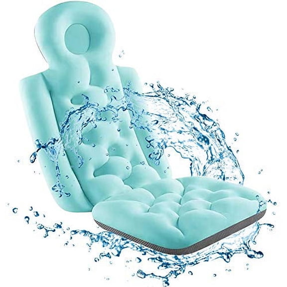 Full Body Bath Pillow, Bathtub Pillow Ergonomic Non-Slip Bath Cushion for Head Neck Shoulder Back Support, Bath Accessories, Fits All Bathtub