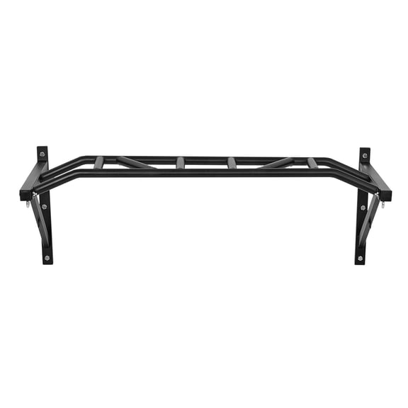Heavy Duty Wall Mount Pull Up Bar,50" Wide Multi-Grip Chin Up Station for Home Gym,440 lbs Capacity Steel Upper Body Workout Equipment with Hangers