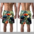thumbnail image 3 of luoweisi Men's Beach Shorts Quick Dry Swim Trunks with Mesh Lining Toucan L, 3 of 5