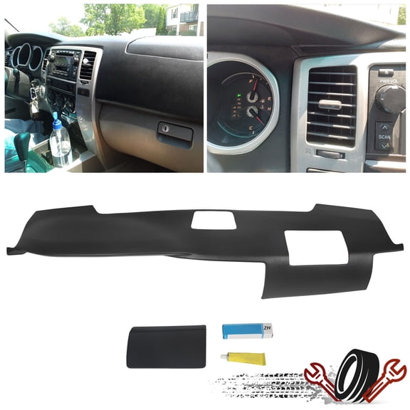 For 2003-2009 04 05 Toyota 4Runner Texture Black Dash Pad Cover W/ Speaker Holes