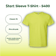 thumbnail image 6 of Hanes Men Essential-T High Visibility T-Shirt, Short Sleeve Tee, Safety Green, CVC Blend, 2XL, 6 of 6