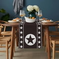 thumbnail image 2 of Western Star Tribal Table Runner - 72 Inch Long, Kitchen Dining Table Runner Dresser Scarves, Brown Texas Ethnic Stars Abstract Art Farmhouse Decor for Coffee Tables Wedding Party Banquet, 2 of 8