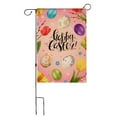 thumbnail image 2 of HongHeng Easter Garden Flag, Easter Decor Bunny Eggs Yard Flag 13x17 Double Sided, Easter Garden Flags Holiday Spring Burlap Signs Home Decorations Rustic Outdoor Farmhouse, 2 of 6