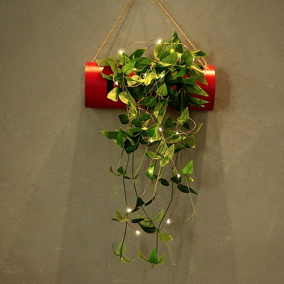 MLINS  Iron Art Flower Bucket Single Multiple Outdoor Decorations Office Red