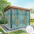 thumbnail image 6 of Green Boho Outdoor Curtains for Patio Waterproof,Windproof Privacy Curtains with Weighted Bottom,Shabby Vintage Ethnic Abstract Floral Art Outside Drapes for Picnic Garage Yard Cabana 54"x84" 1 Panel, 6 of 8