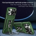 thumbnail image 5 of Dteck for iPhone 13 Pro Case with Slide Camera Lens Cover, Military Grade Drop Protection Magnetic Ring Holder Kickstand Protective Phone Case,Green, 5 of 9